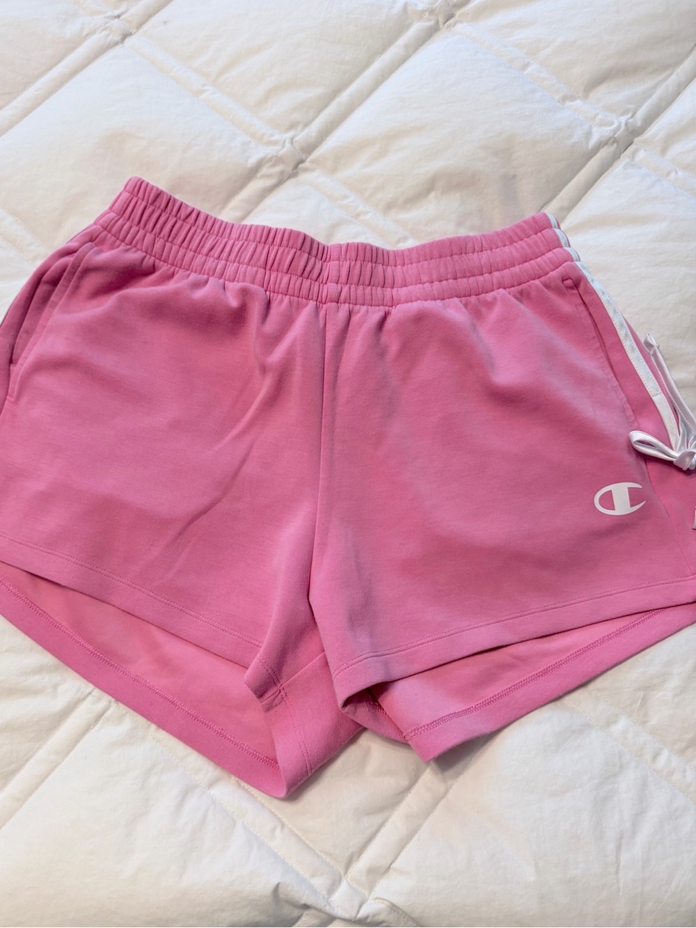 Champion Pink Women's Athletic Shorts with Logo